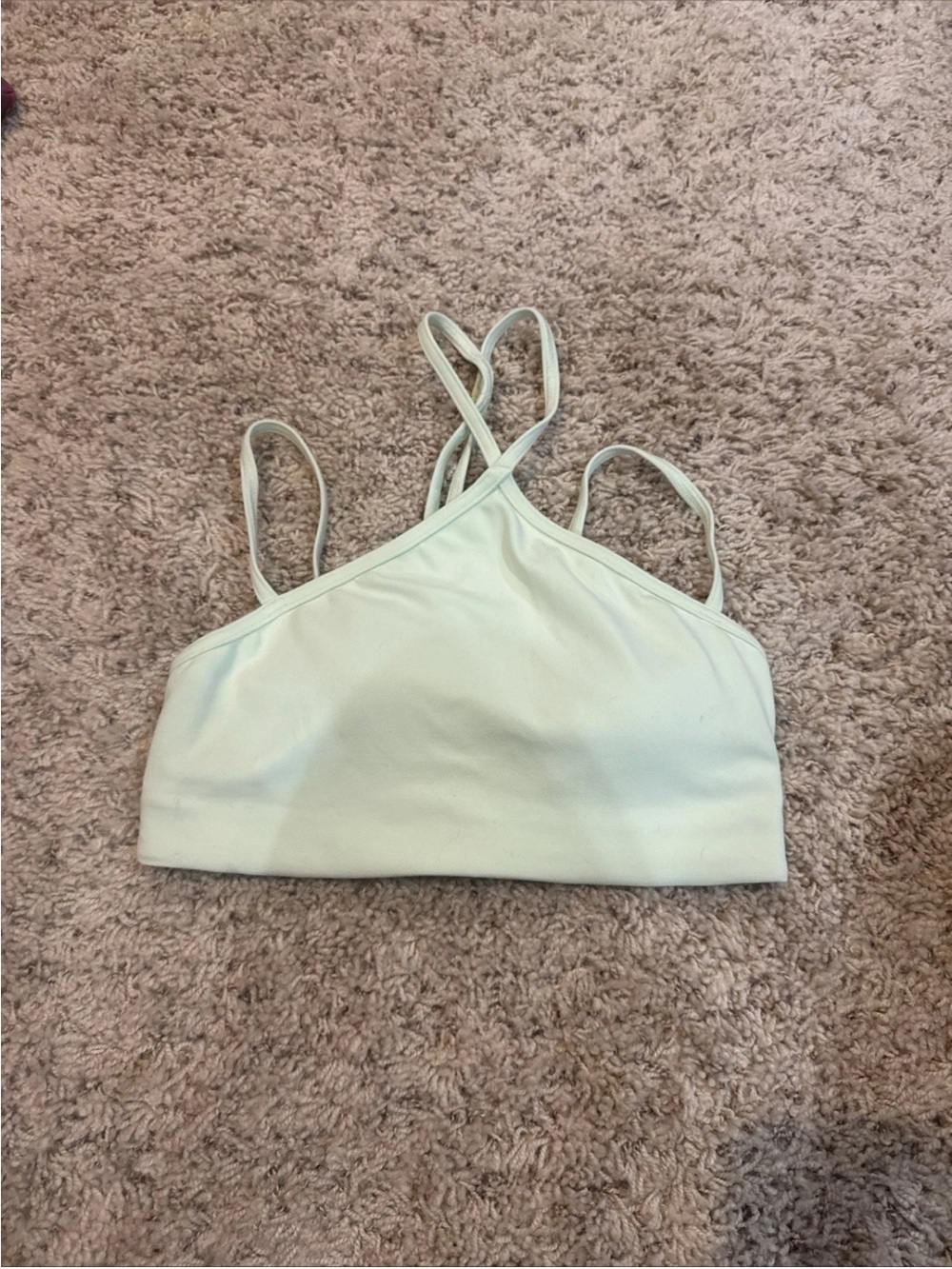 lululemon athletica mint green strappy sports bra
